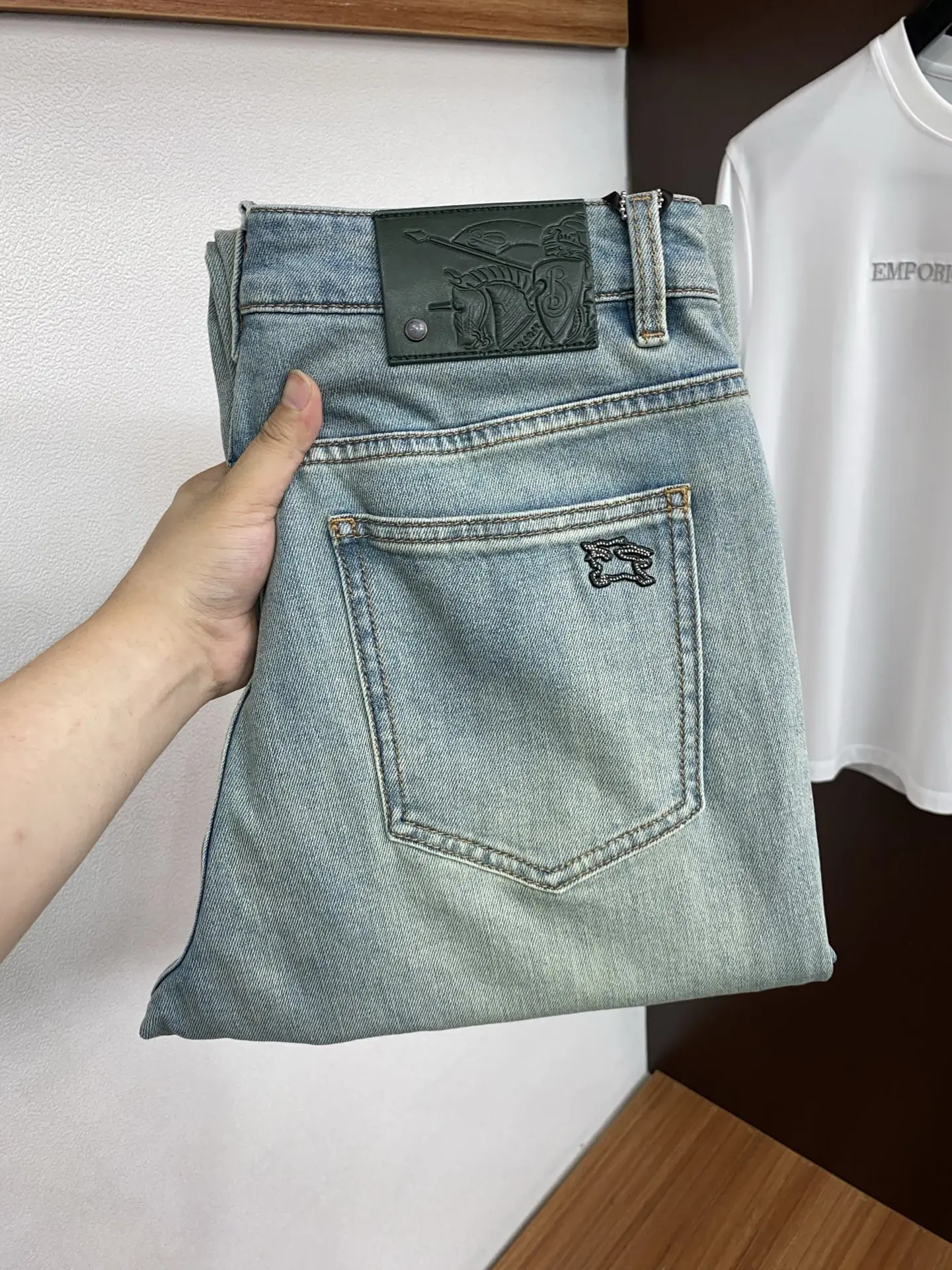 巴宝莉 早春新品 原单男士五袋牛仔休闲裤