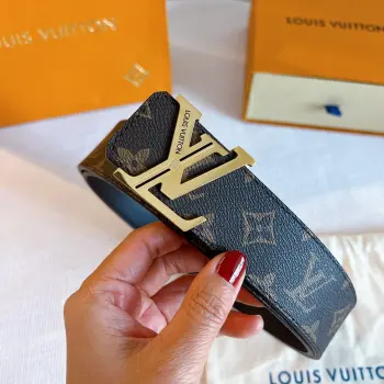 Genuine One-Piece Casting Hardware Steel Buckle Men s Belt Replica Louis Vuitton Mens Belts