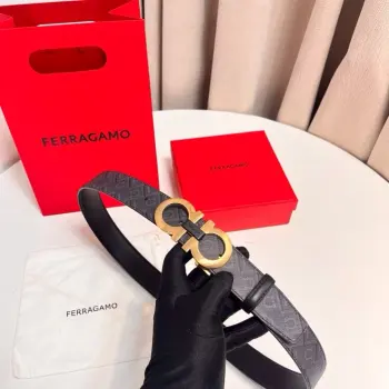 Double-sided imported cowhide men s genuine leather belt Replica Ferragamo Mens Belts