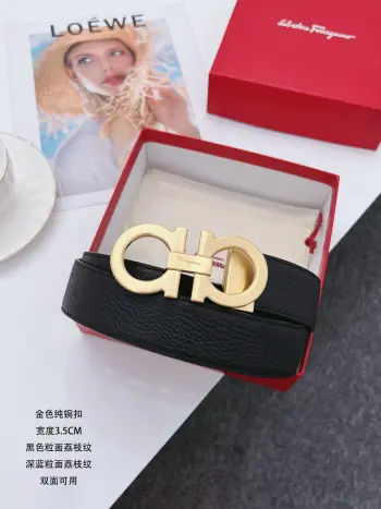 High-end custom double-sided imported men s cowhide belt Replica Ferragamo Mens Belts