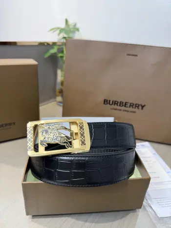 Imported calfskin men s belt Replica Burberry Mens Belts