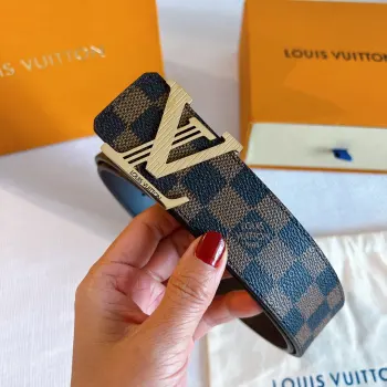 Genuine One-Piece Casting Hardware Steel Buckle Men s Belt Replica Louis Vuitton Mens Belts