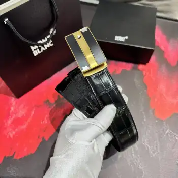 Men s Imported Calfskin Automatic Belt Replica Montblanc Mens Belts