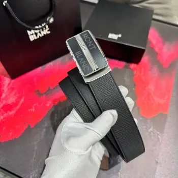 Men s Imported Calfskin Automatic Belt Replica Montblanc Mens Belts