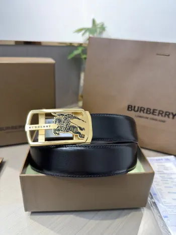 Imported calfskin men s belt Replica Burberry Mens Belts