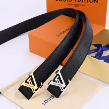 Genuine One-Piece Casting Hardware Steel Buckle Men s Belt Replica Louis Vuitton Mens Belts