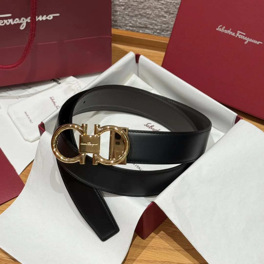 菲拉格慕 高级定制款男士双面进口牛皮带 菲拉格慕 高级定制款男士双面进口牛皮带