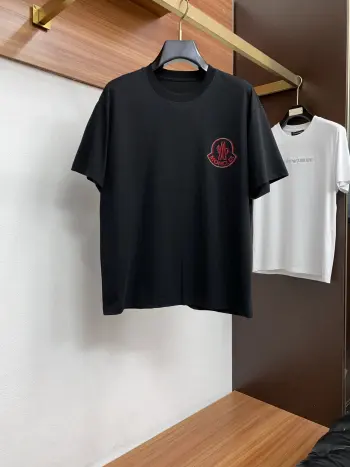 新工艺logo纯棉质微阔版圆领男士短袖T恤 高仿蒙口T恤/POLO衫