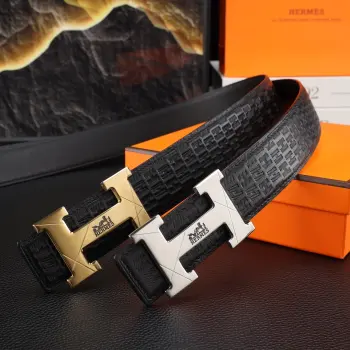 Double-sided imported cowhide men s genuine leather belt Replica Hermes Mens Belts