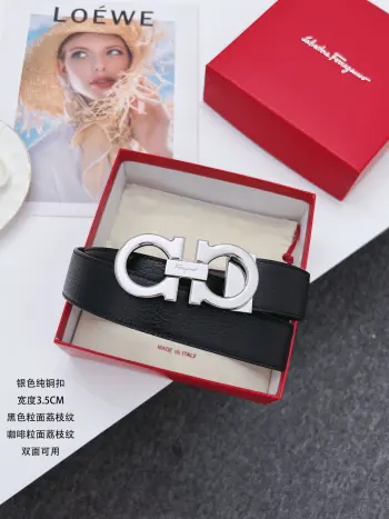 High-end custom double-sided imported men s cowhide belt Replica Ferragamo Mens Belts