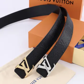 Genuine One-Piece Casting Hardware Steel Buckle Men s Belt Replica Louis Vuitton Mens Belts