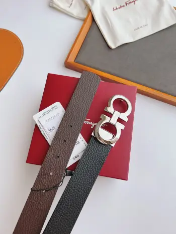 High-end custom double-sided imported men s cowhide belt Replica Ferragamo Mens Belts