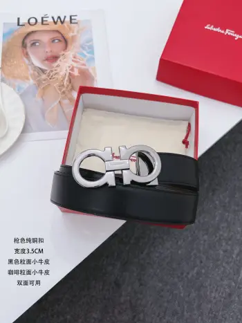 High-end custom double-sided imported men s cowhide belt Replica Ferragamo Mens Belts