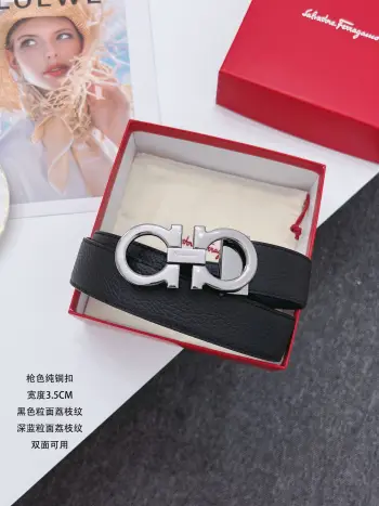 High-end custom double-sided imported men s cowhide belt Replica Ferragamo Mens Belts