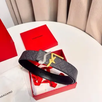 Double-sided imported cowhide men s genuine leather belt Replica Ferragamo Mens Belts