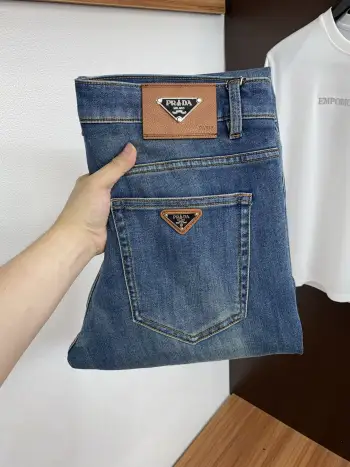 2026早春最新款牛仔裤 高仿普拉达牛仔裤