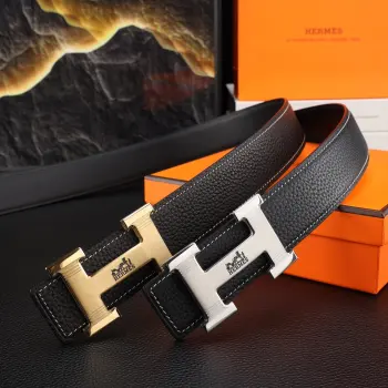 Double-sided imported cowhide men s genuine leather belt Replica Hermes Mens Belts