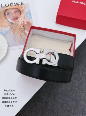 High-end custom double-sided imported men s cowhide belt Replica Ferragamo Mens Belts