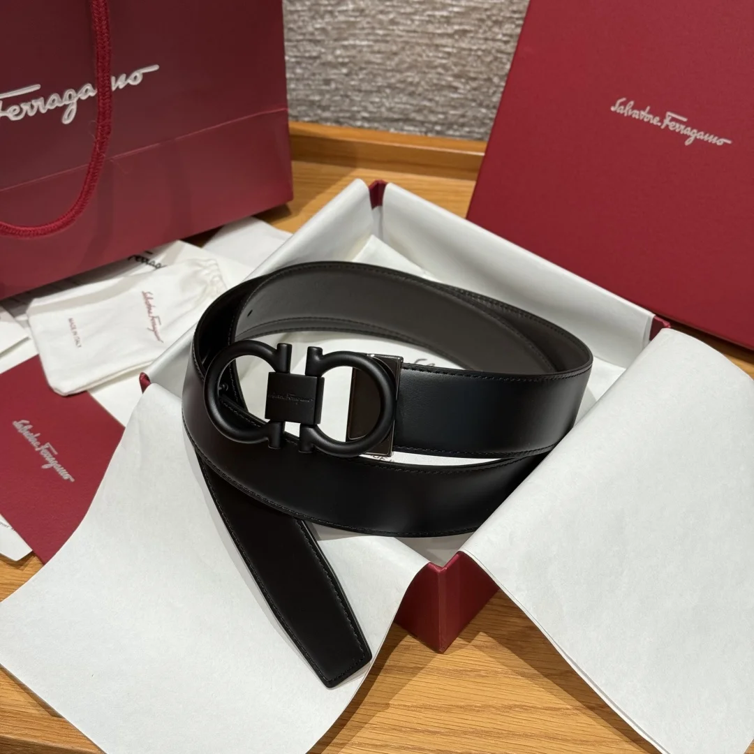 菲拉格慕 宽度3.5cm 高级定制款男士皮带