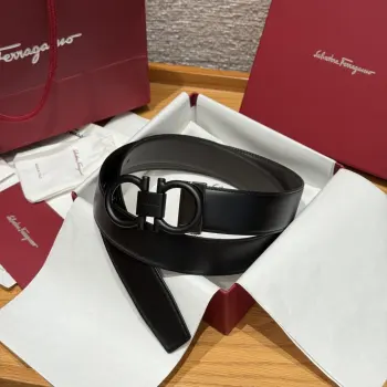 Width 3.5cm Premium Custom Men s Leather Belt Replica Ferragamo Mens Belts