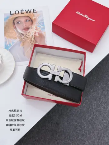 High-end custom double-sided imported men s cowhide belt Replica Ferragamo Mens Belts