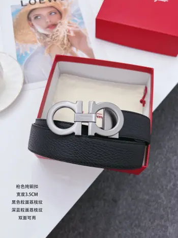 High-end custom double-sided imported men s cowhide belt Replica Ferragamo Mens Belts