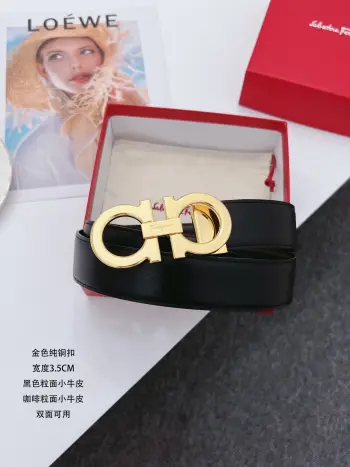 High-end custom double-sided imported men s cowhide belt Replica Ferragamo Mens Belts