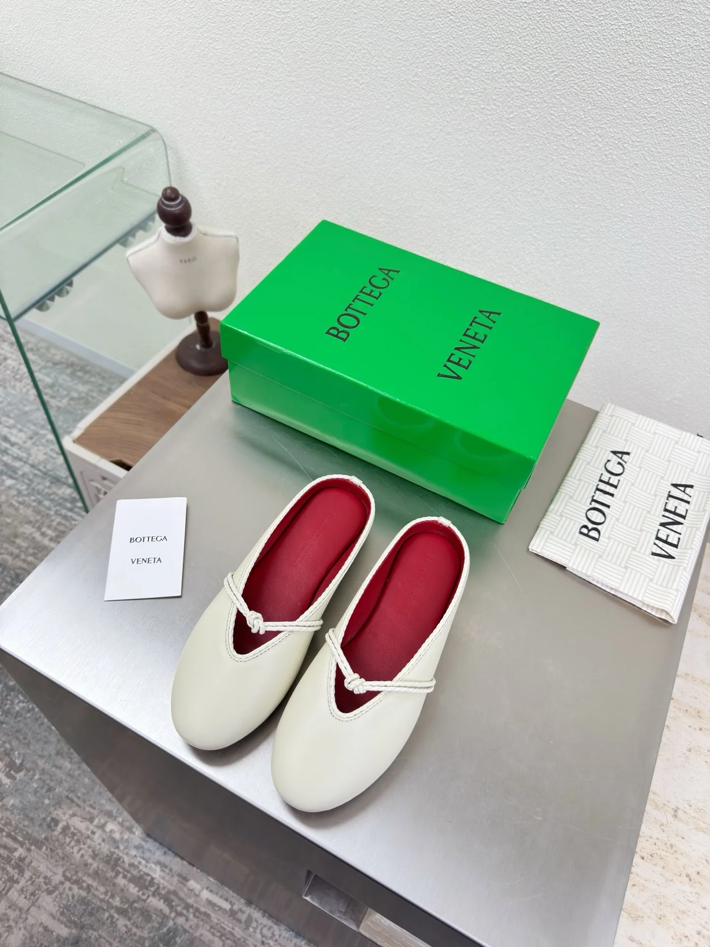 BV 2026ss新款结绳玛丽珍半包拖鞋乐福鞋