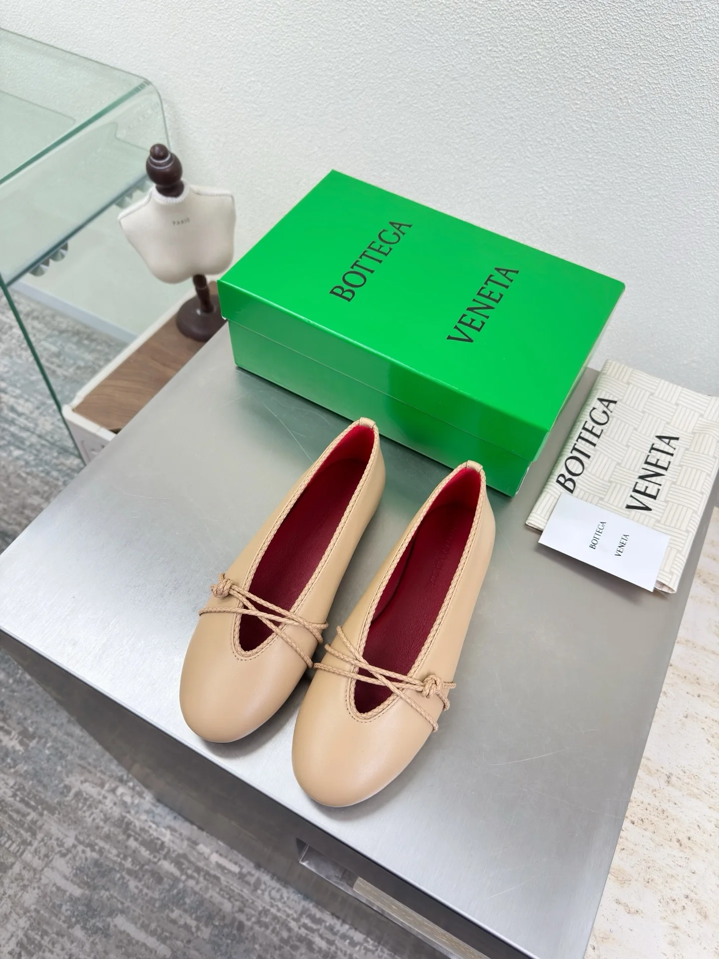 BV 2026ss新款结绳玛丽珍半包拖鞋乐福鞋