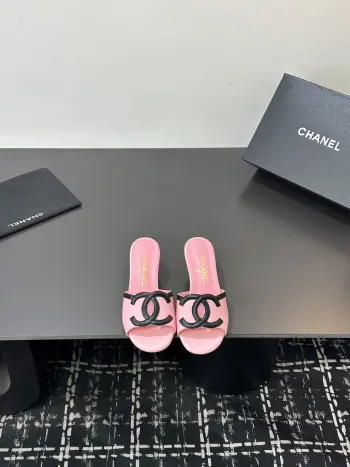  春夏最新款 百搭羊皮拖鞋 高仿香奈儿女士凉鞋/拖鞋