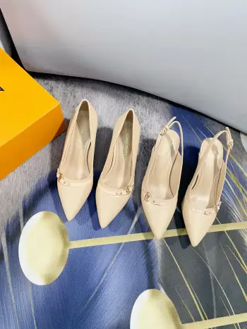 女士进口牛漆皮高跟鞋 高仿LV女士高跟鞋/单鞋