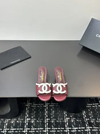 Spring and summer latest style versatile sheepskin slippers Replica Chanel Womens Sandals and Slides