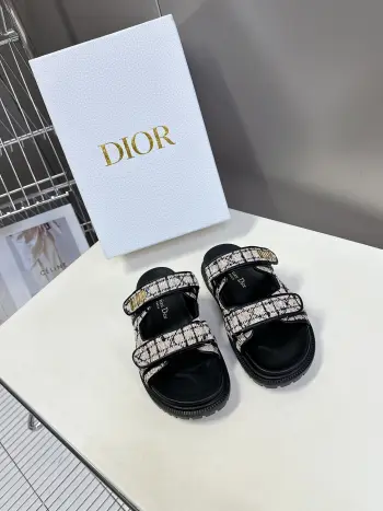 春夏最新款魔术贴凉鞋 高仿迪奥女士凉鞋/拖鞋