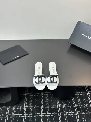  春夏最新款 百搭羊皮拖鞋 高仿香奈儿女士凉鞋/拖鞋