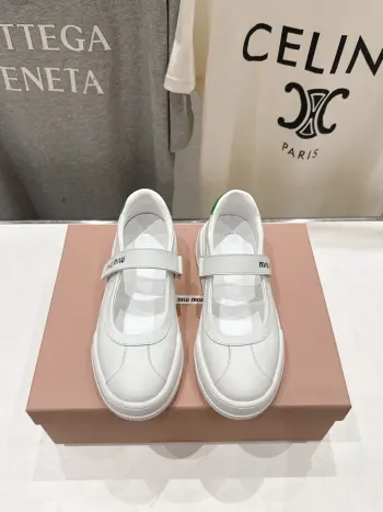 2026 SS New Limited Edition Mary Jane Flat Casual Shoes Replica MIU MIU Womens Casual and Sneakers