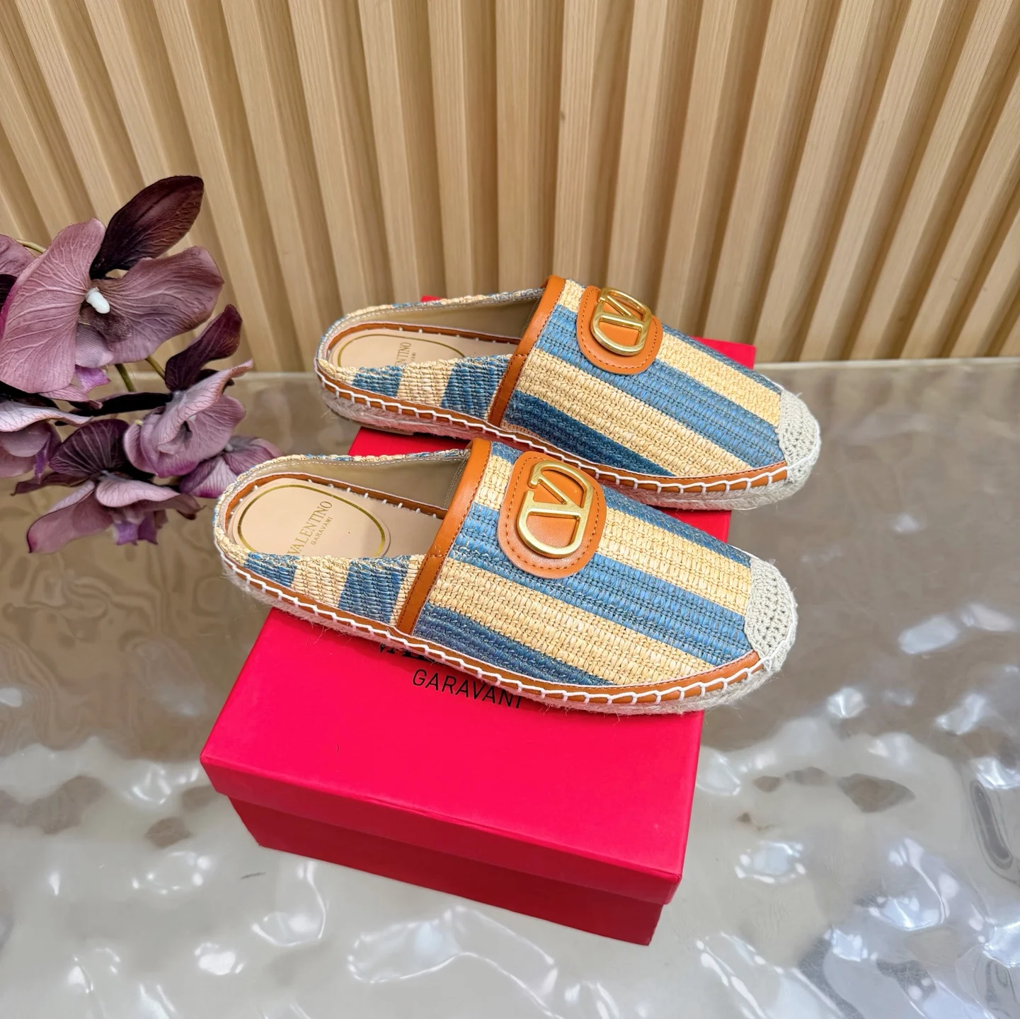 华伦天奴 2026早春新款穆勒拼色拖鞋 渔夫鞋