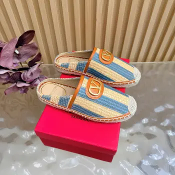 2026早春新款穆勒拼色拖鞋 渔夫鞋 高仿华伦天奴女士凉鞋/拖鞋