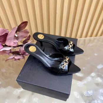 圣罗兰家YSL经典秀款猫跟凉鞋 高仿圣罗兰女士凉鞋/拖鞋