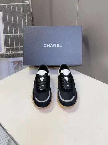 26s复古阿甘风厚底休闲运动鞋 高仿香奈儿女士休闲鞋/板鞋