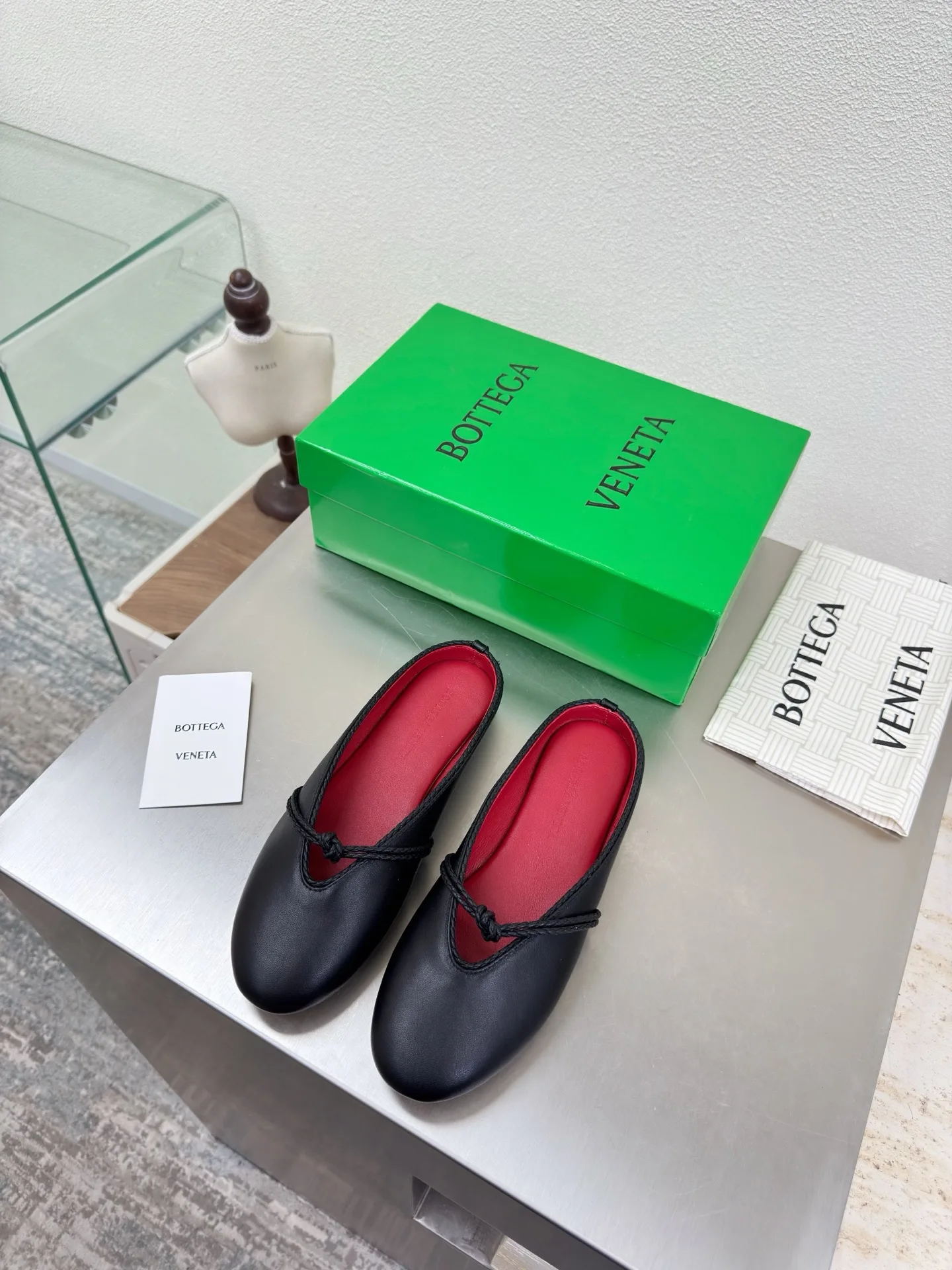 BV 2026ss新款结绳玛丽珍半包拖鞋乐福鞋