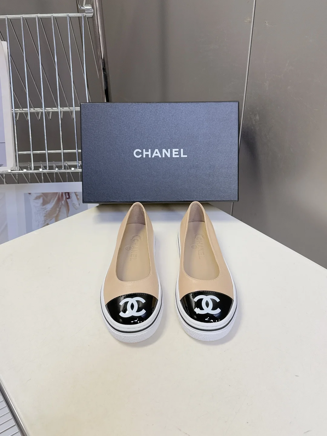 香奈儿 香奈儿双C浅口厚底一脚蹬休闲鞋