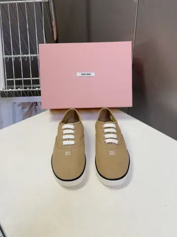 2026 Spring/Summer Latest Runway Vintage Casual Shoes Replica MIU MIU Womens Casual and Sneakers