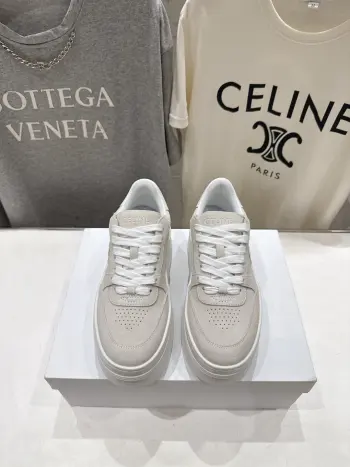 2026 SS New Logo Lace-up Platform Casual Shoes White Sneakers Replica Celine Womens Casual and Sneakers