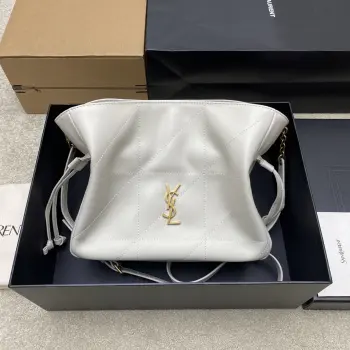 862712 Creamy White Lambskin/Antique Gold Crossbody Bag Women s Crossbody Bag Replica SAINT LAURENT womens bags