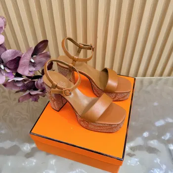 2026 Early Spring New Arrivals Rhinestone Wedge Platform Sandals Replica Hermes Womens Sandals and Slides