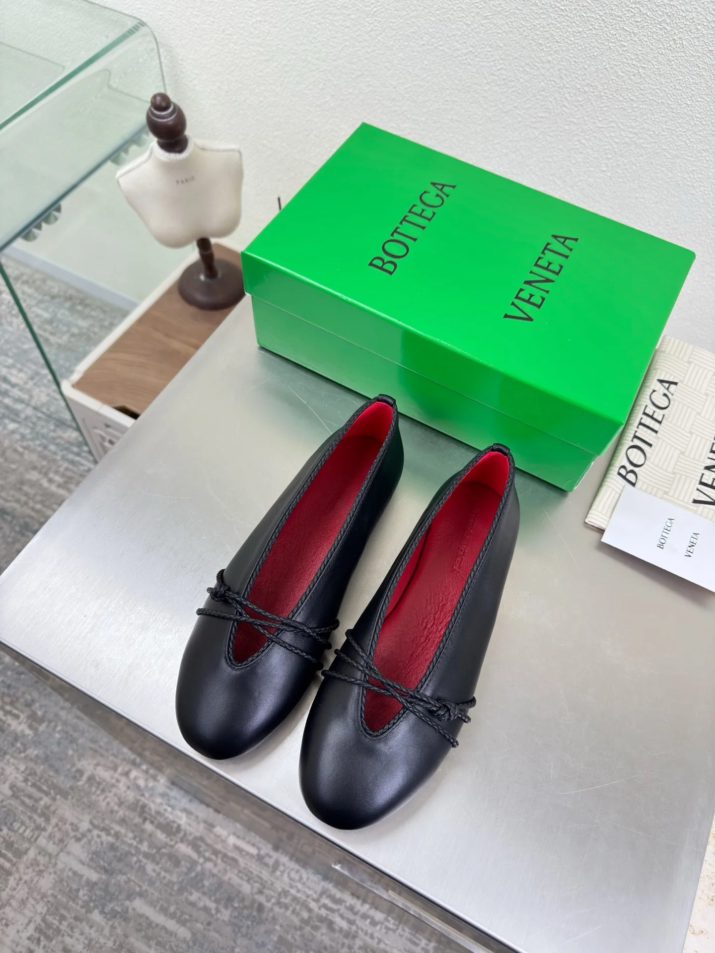 BV 2026ss新款结绳玛丽珍半包拖鞋乐福鞋