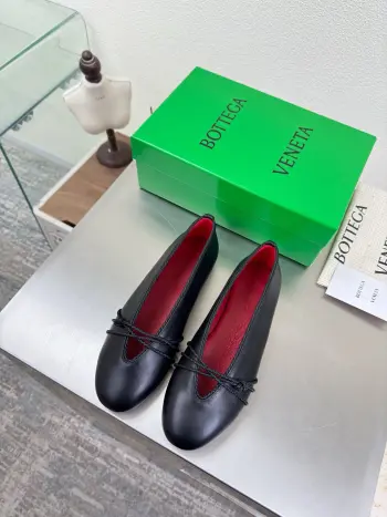 2026ss新款结绳玛丽珍半包拖鞋乐福鞋 高仿BV女士皮鞋/乐福鞋