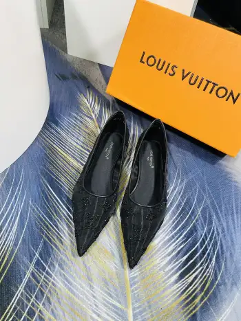 秋冬新款经典双层加厚透网真丝 女士高跟鞋 高仿LV女士高跟鞋/单鞋