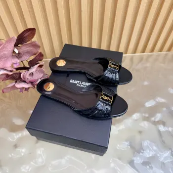 2026春夏新款牛皮/油腊皮/羊京l拖鞋 高仿圣罗兰女士凉鞋/拖鞋