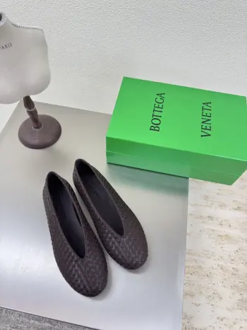 2026ss新款结绳玛丽珍半包拖鞋乐福鞋 高仿BV女士皮鞋/乐福鞋